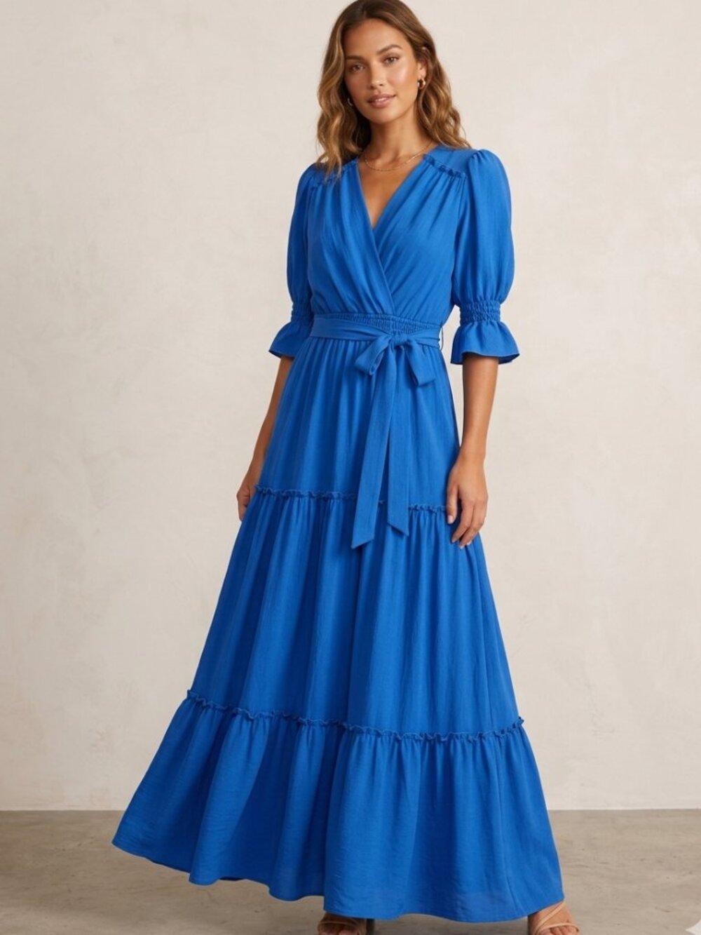 Kasia Ruffle Midi Dress Size XS